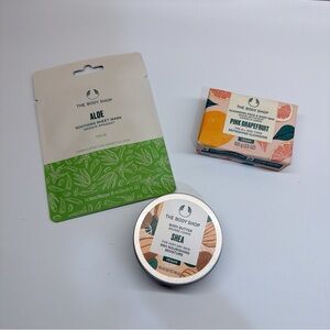 The Body Shop Pamper Trio - Shea Body Butter, Aloe Mask, Grapefruit Bar